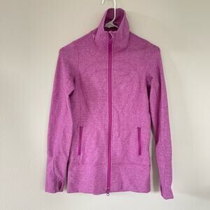 Lululemon In Stride Heathered Ultra Violet Zip Up Jacket (2)